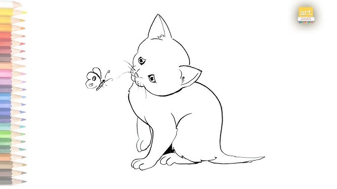 Outline:Mqfalhgfxek= Cat Clipart