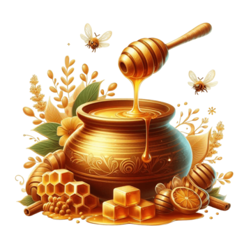 Clip Art:-Hfx966b_Cg= Honey Pot