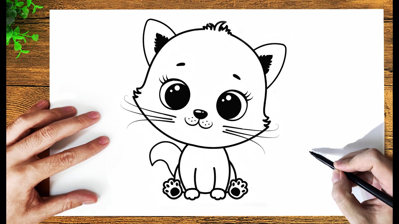 Easy:1ibrrhrlhrk= Cat Drawing