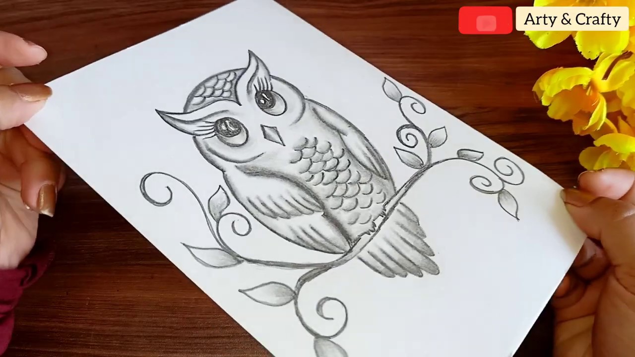 Realistic:Yo_Chehxlfo= Owl Drawing